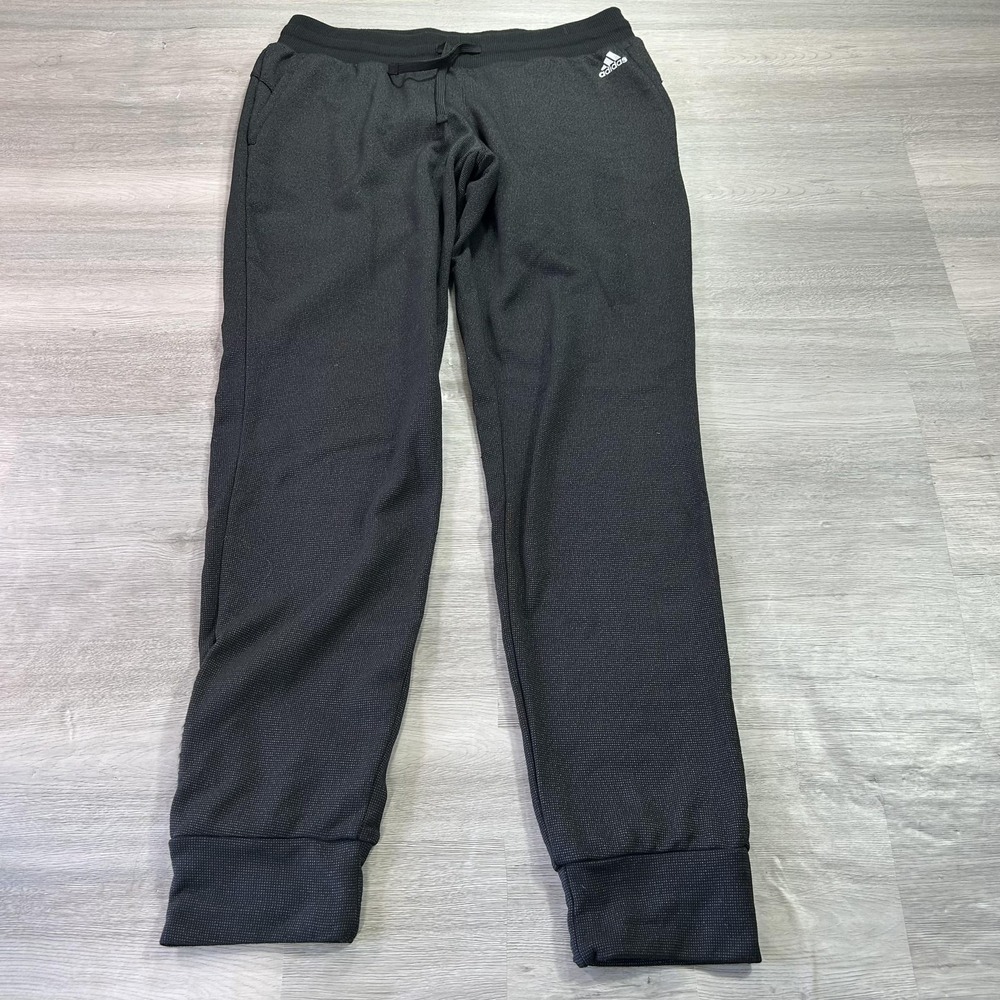 Adidas Climawarm Sweatpants Mens Medium Gray Fleece Jogger Athletic AY8446